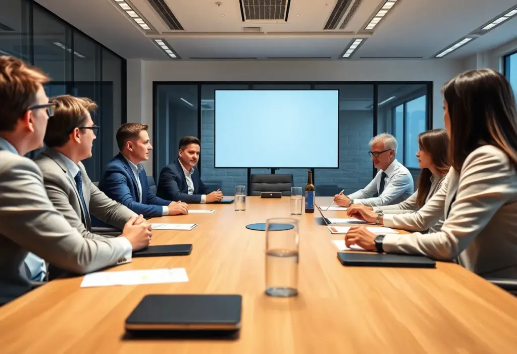 Boardroom meeting discussing leadership changes at Daniel Energy Partners