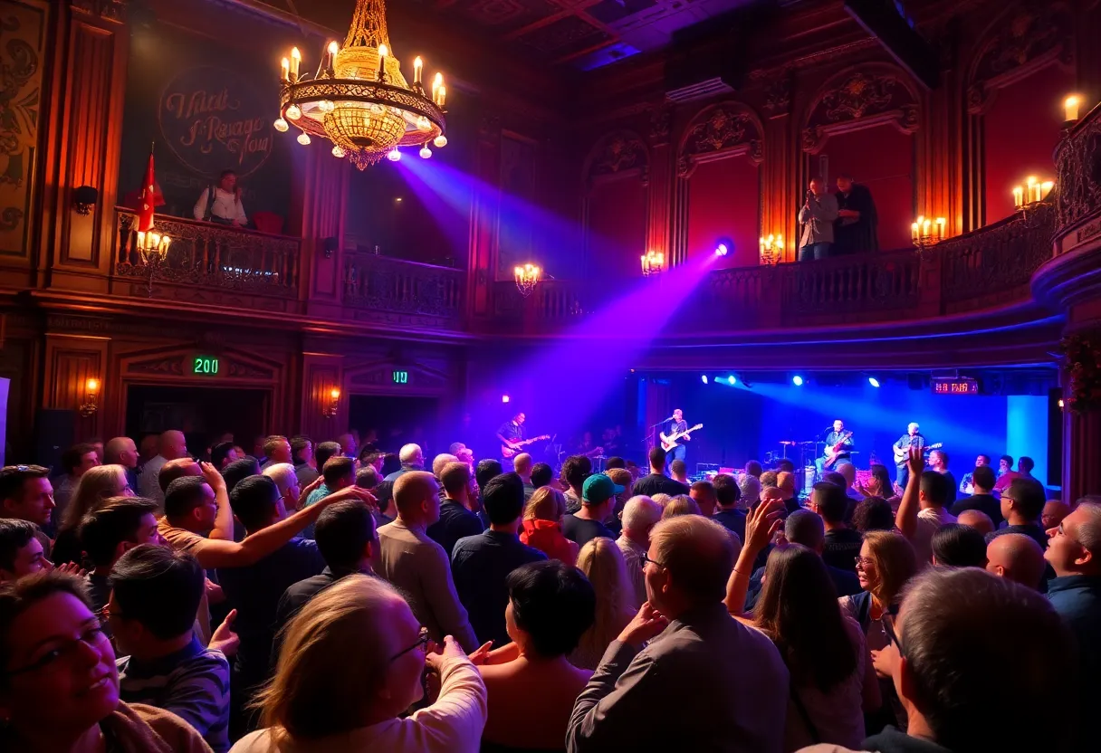 Audience enjoying a tribute concert performance at Paramount Theatre