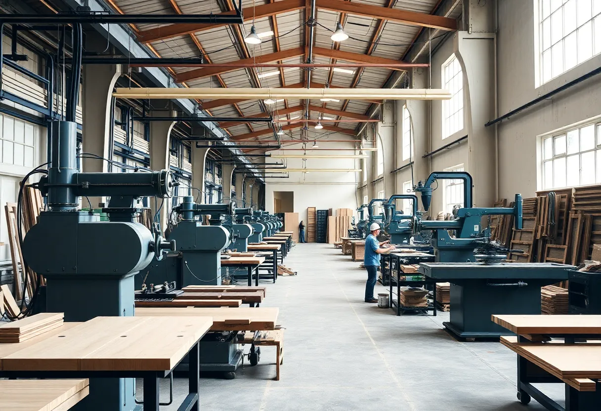 Inside view of Metrie's millwork factory highlighting craftsmanship