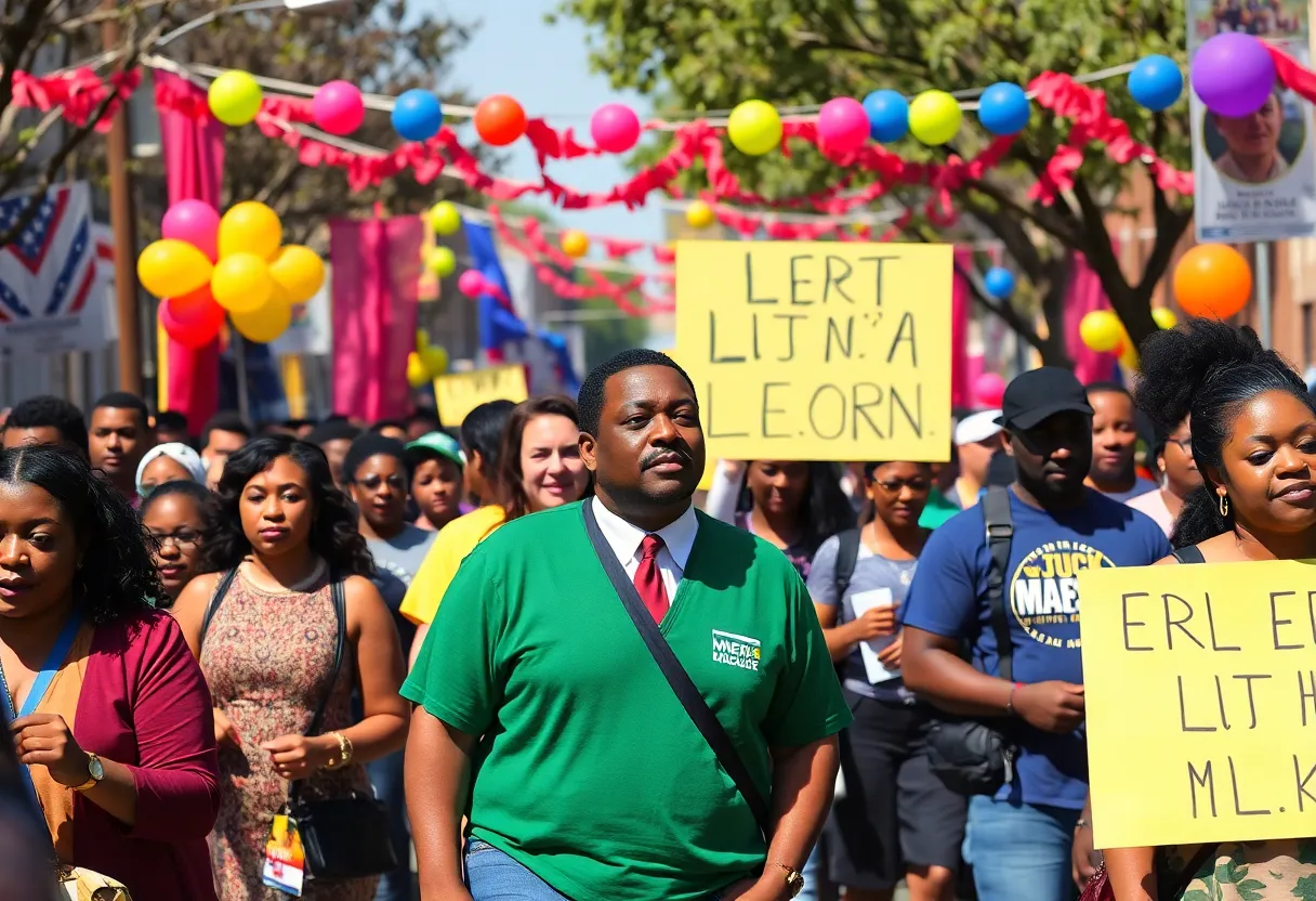 Participants celebrating MLK Day in Central Texas