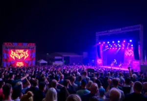 Crowd enjoying live music at a festival