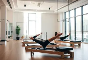 Interior view of Olga Roberts Studio with Pilates equipment