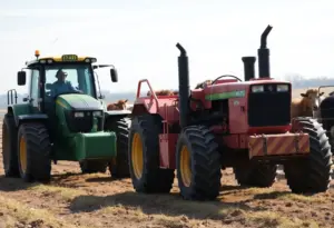 Heavy machinery on a ranch representing safety and community support