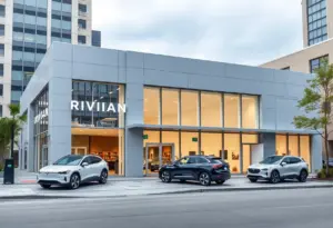 Rivian electric vehicle service and sales center in Round Rock, Texas