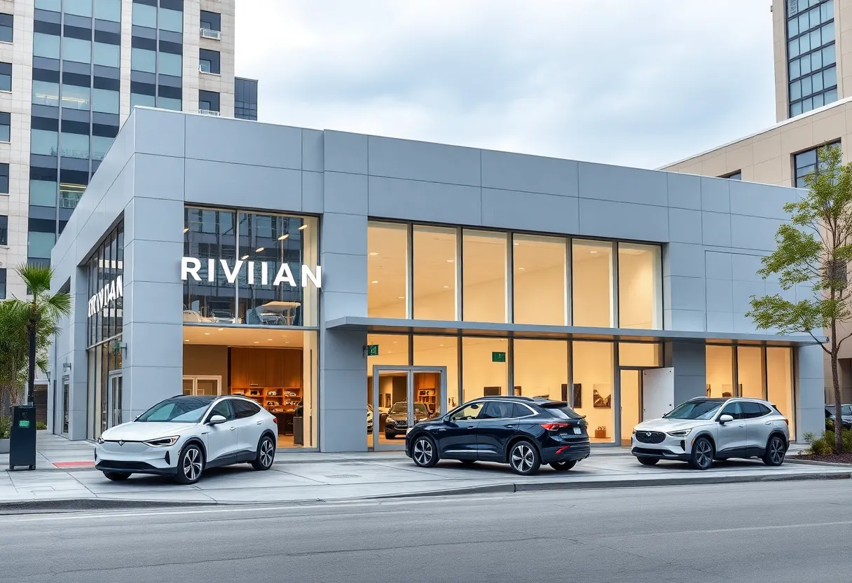 Rivian electric vehicle service and sales center in Round Rock, Texas