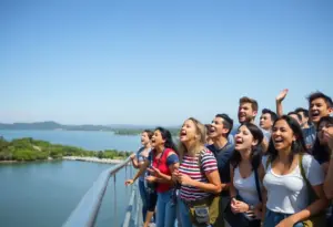 Participants at the Scream Club in Austin expressing emotions.