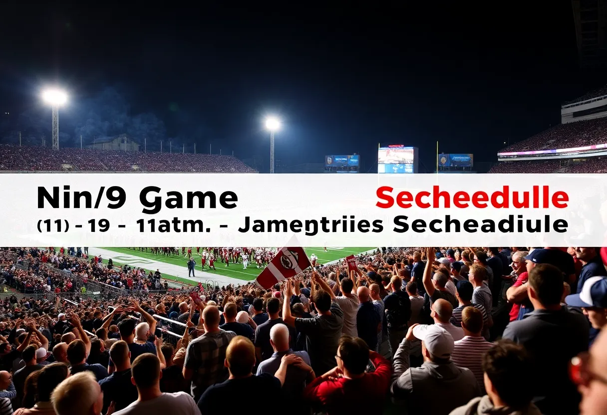 Excited fans at a college football game representing the SEC Nine-Game Schedule