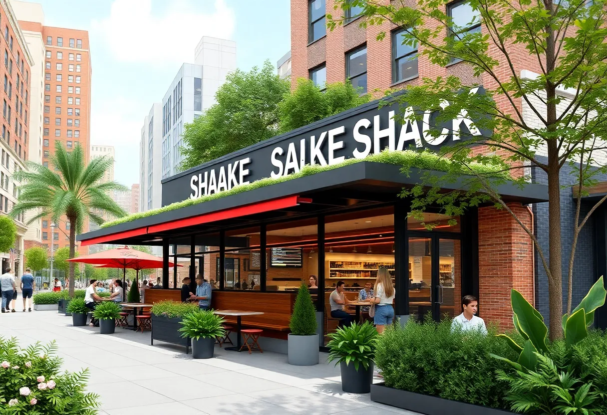 Rendering of Shake Shack in EastVillage Austin