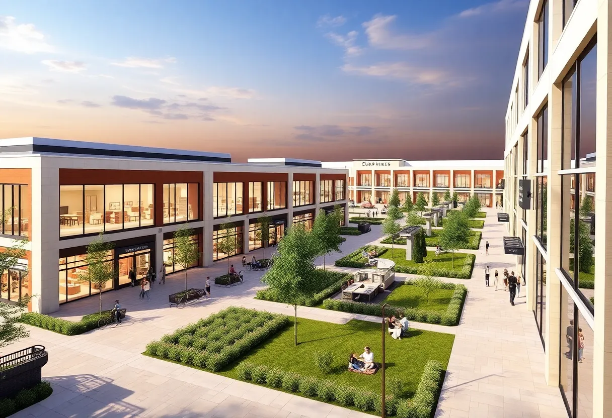 Artist's rendering of the new shopping center in San Antonio