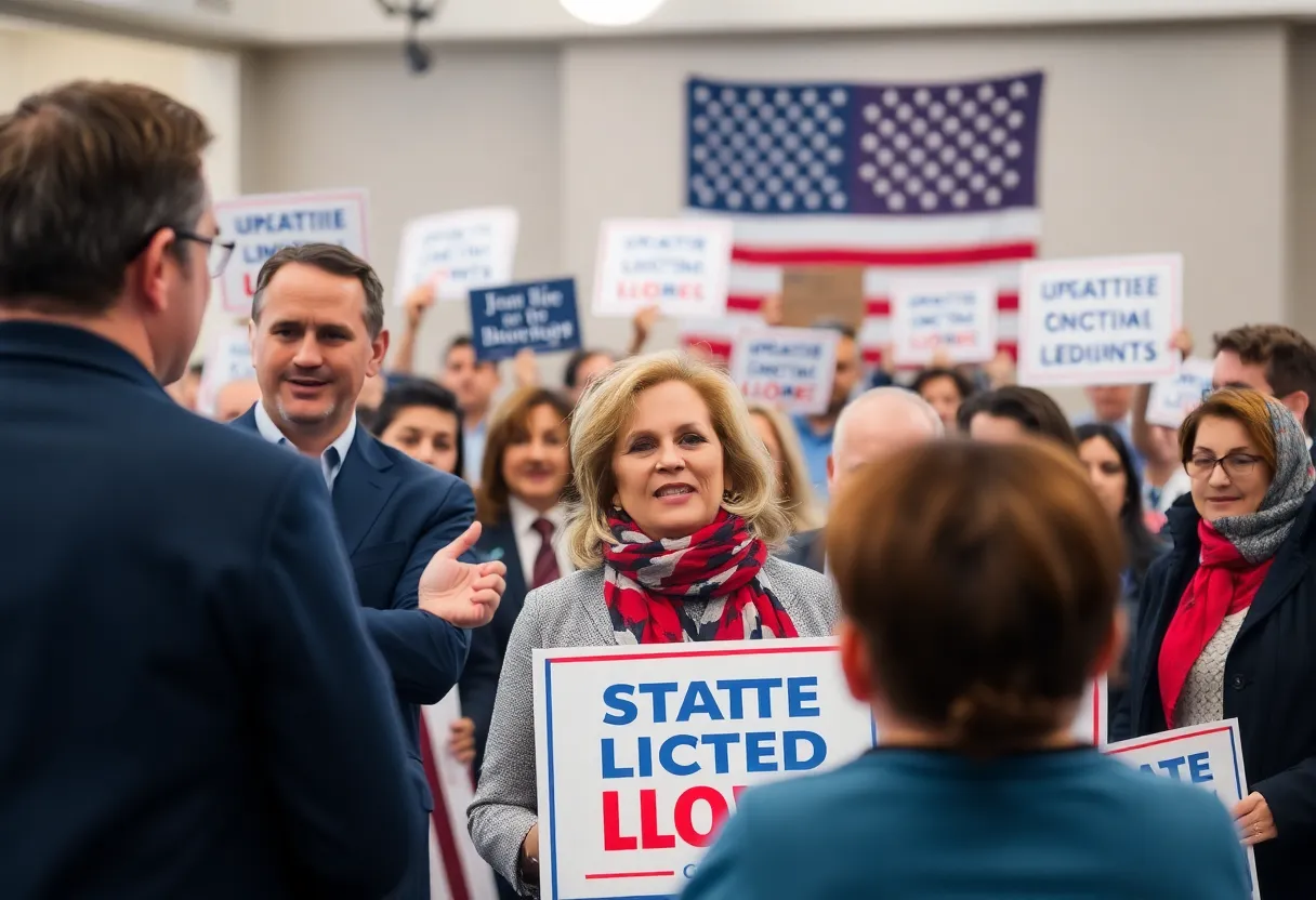 Citizens rallying for state legislative elections