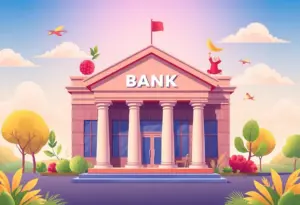 Modern bank building symbolizing financial growth in Texas