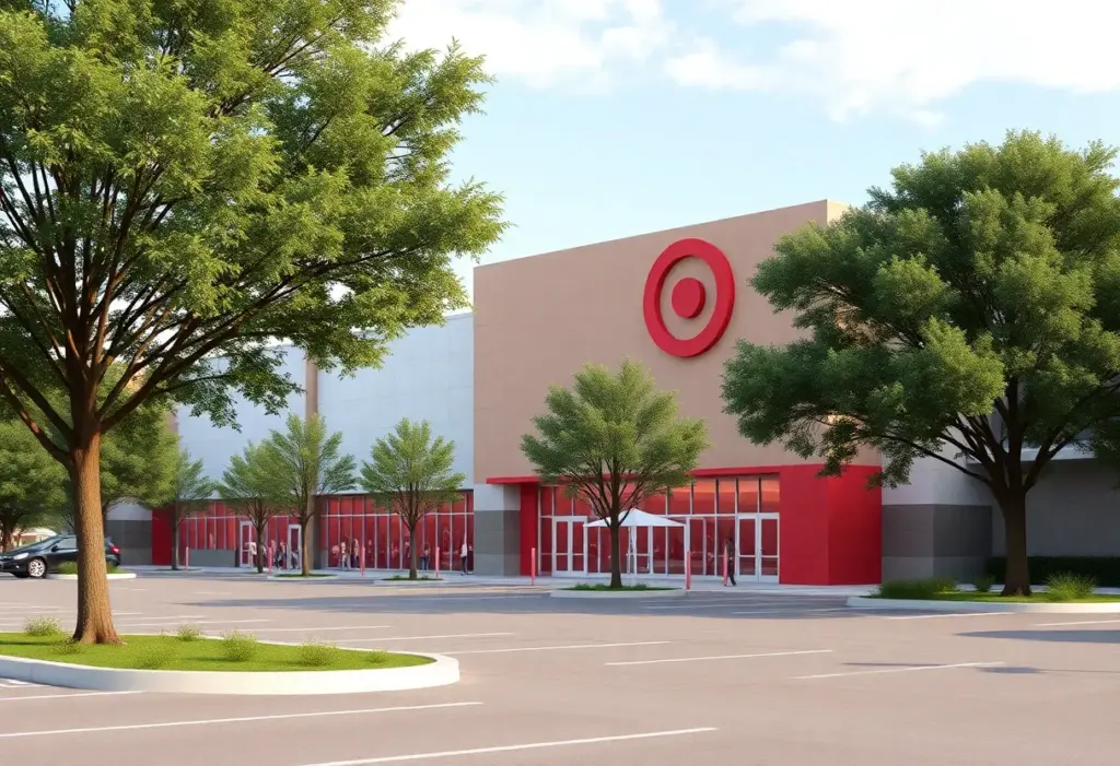 Artist's render of the new Target store in Dripping Springs, Texas.