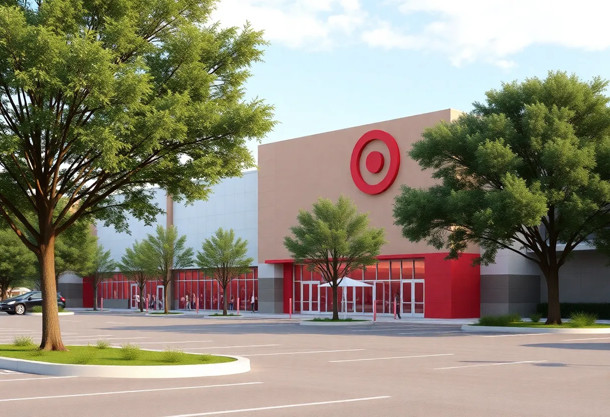 Artist's render of the new Target store in Dripping Springs, Texas.