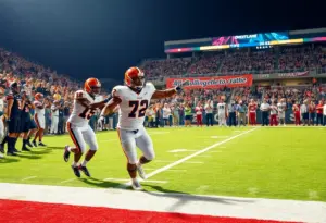 TCU celebrating victory in Alamo Bowl