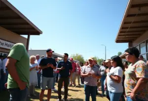 Diverse Texans engaging in community activities