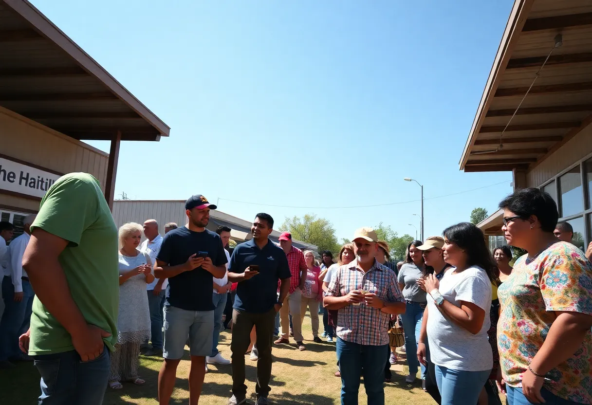 Diverse Texans engaging in community activities