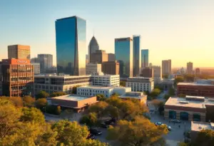 Cityscape of Austin, Texas representing economic growth.