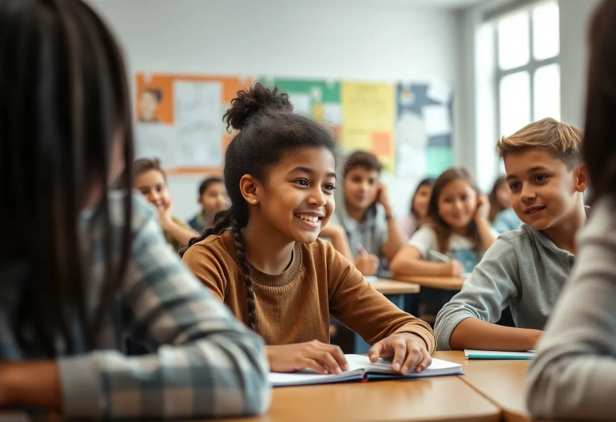 Classroom of students representing educational freedom and choice