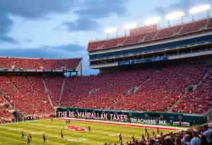 Excited fans at Texas Longhorns football game
