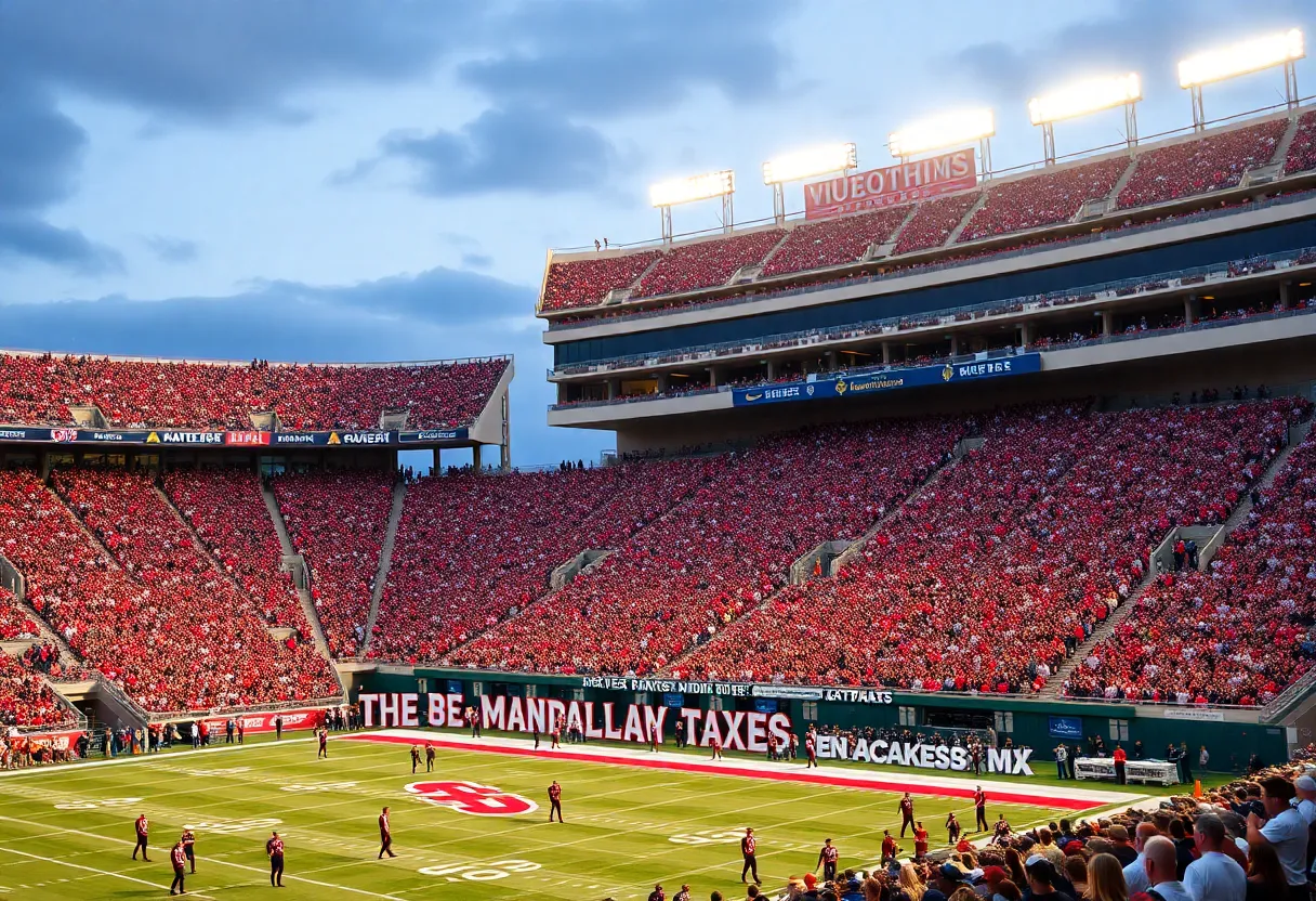 Excited fans at Texas Longhorns football game