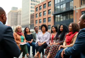 Community meeting on racial progress in Texas