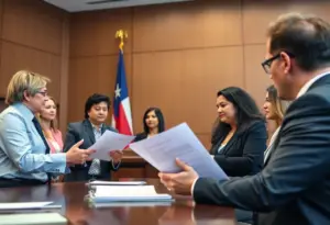 Business group meeting in court over tariffs