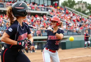 Texas Volts women's professional softball team in action