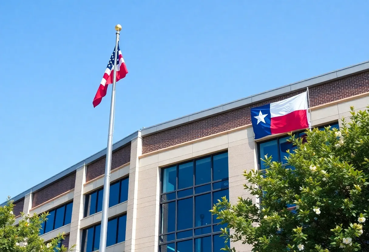 Exterior of the Texas Workforce Commission building symbolizing economic growth