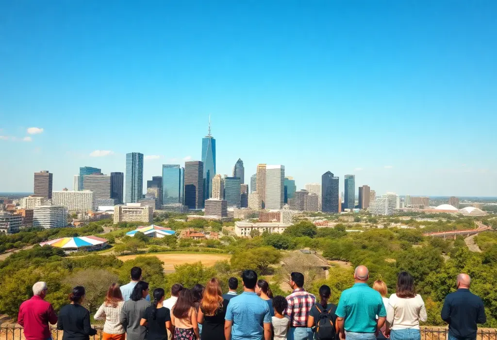 Texas city skyline illustrating population growth