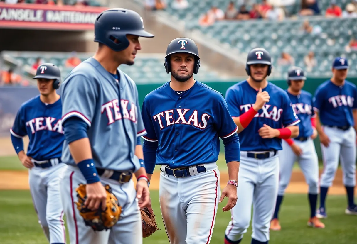 Texas Rangers players preparing for the season