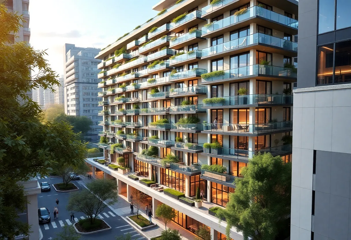 Luxury condominium building in downtown Austin