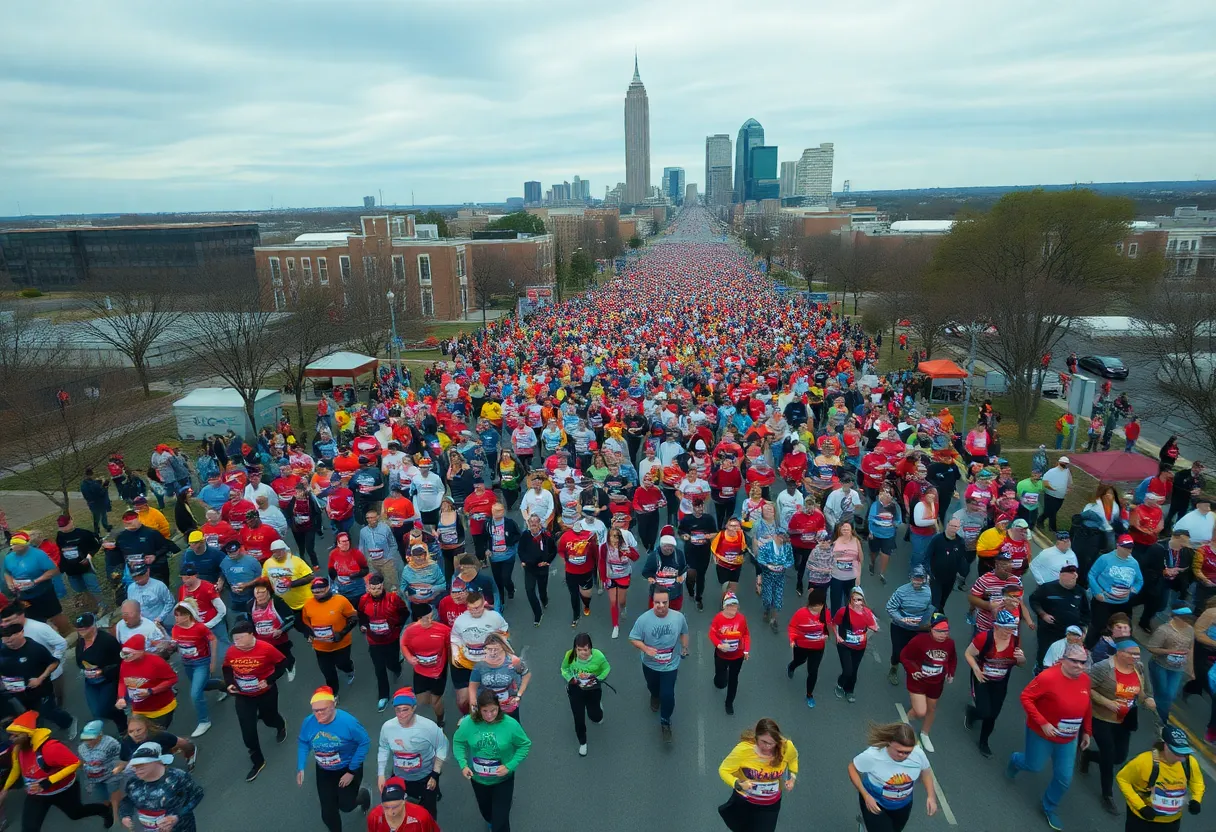 Participants at the ThunderCloud Subs Turkey Trot in Austin