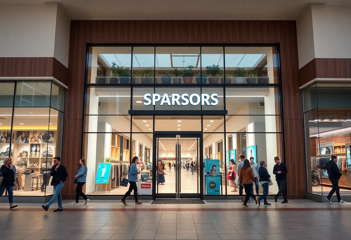A modern T.J. Maxx store located in Liberty Hill Crossing Shopping Center