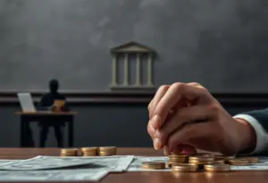 Illustration representing impact of fraud in financial sector