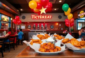 Tumble 22 restaurant interior with Texas-style chicken dishes