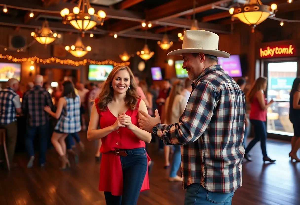 Beginner two-step dance lessons at Sagebrush in Austin