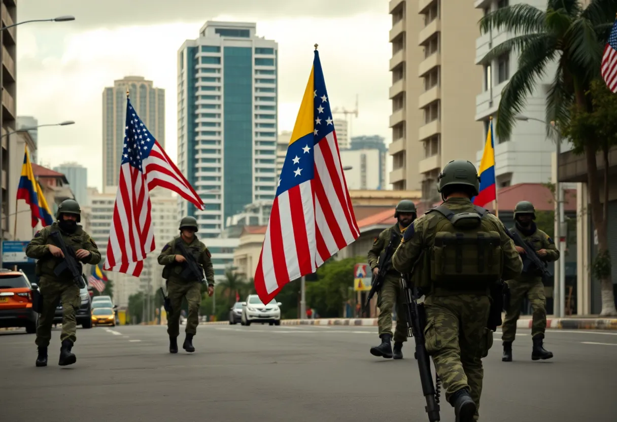 Illustration of U.S. military presence in Venezuela