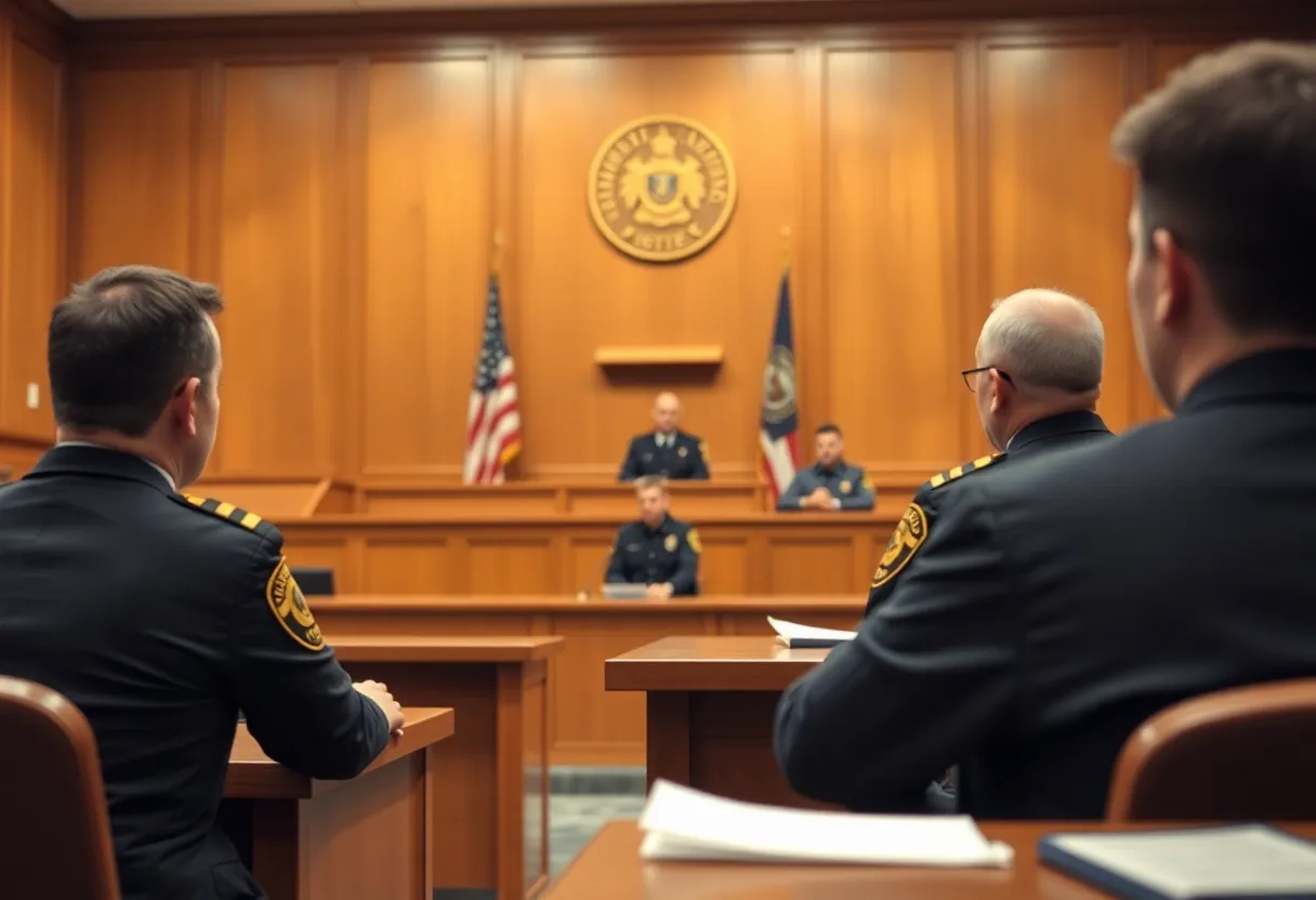 Courtroom during the Uvalde shooting trial