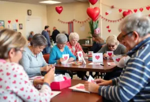 Texans creating Valentine cards for veterans