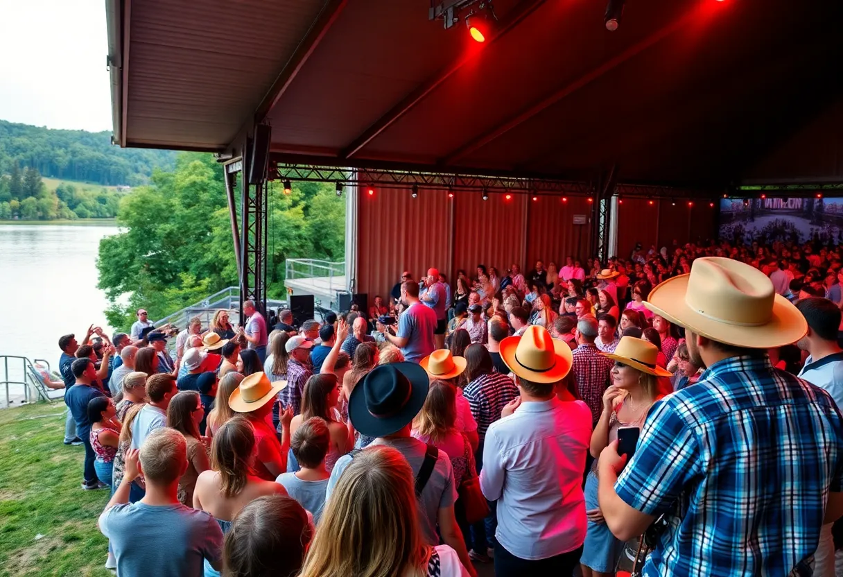 Audience enjoying the All Hat No Cadillac concert at Horseshoe Bay Resort