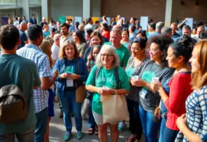 Community members participating in Amplify Austin Day fundraising event