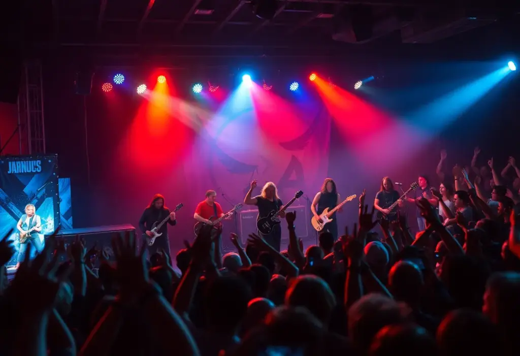 Live performance by Angel Du$t with energetic crowd