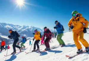 Athletes participating in winter sports at the Winter Olympics.