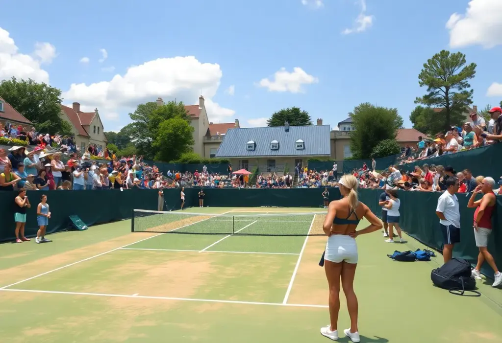 Tennis court with vibrant atmosphere during the ATX Open.