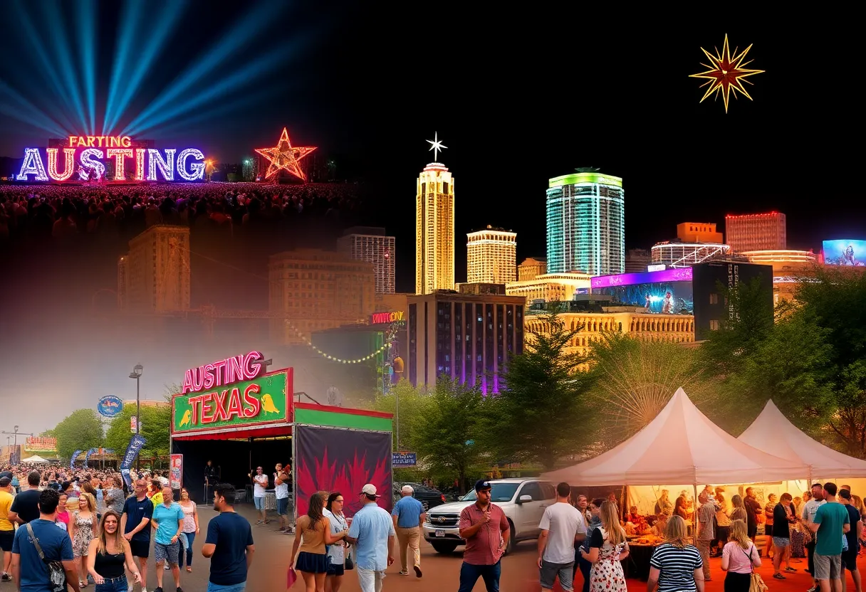 Collage of Upcoming Events in Austin, Texas
