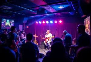 Local musicians performing at the Austin Music Awards.