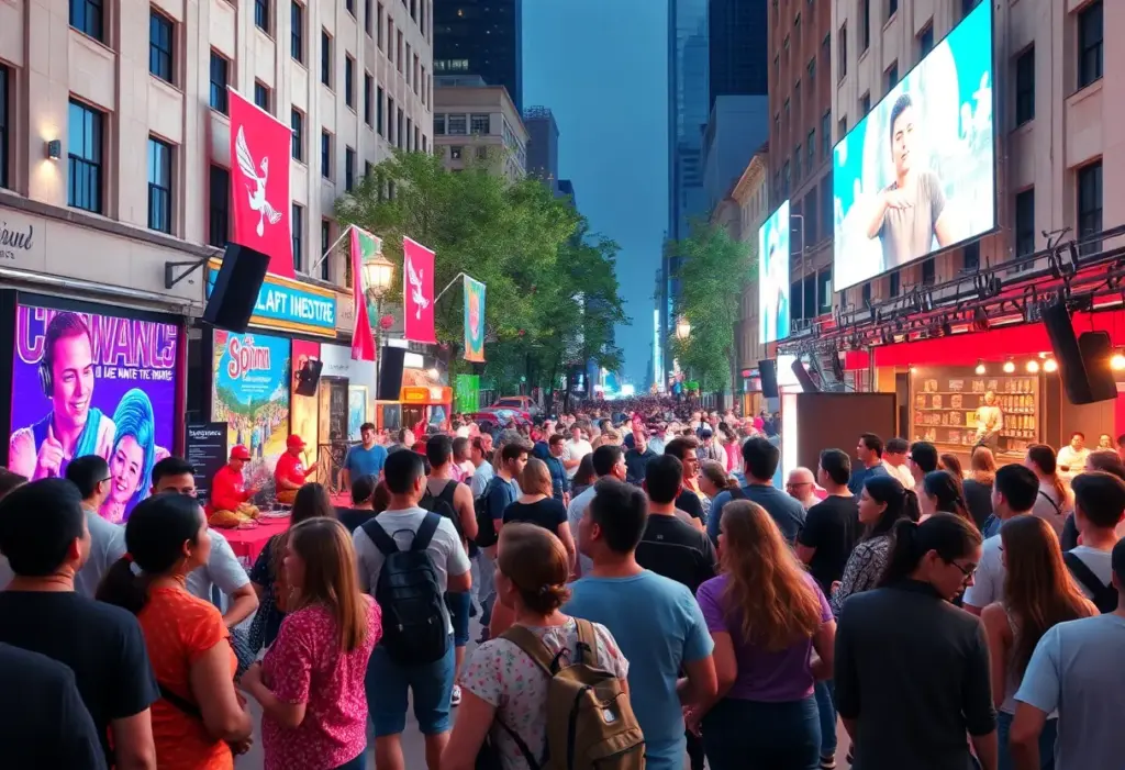 Crowd enjoying diverse events in Austin TX