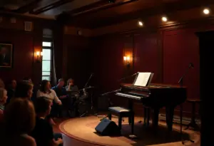 Concert performance of Clap Your Hands Say Yeah with piano