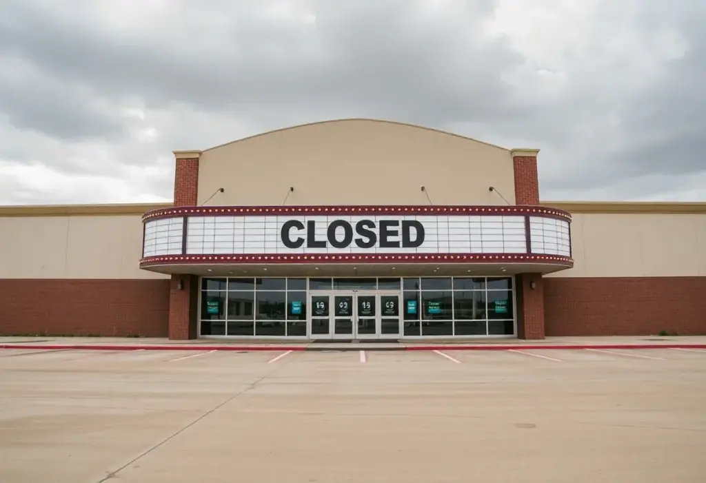 Closed Alamo Drafthouse theater in Katy, Texas.