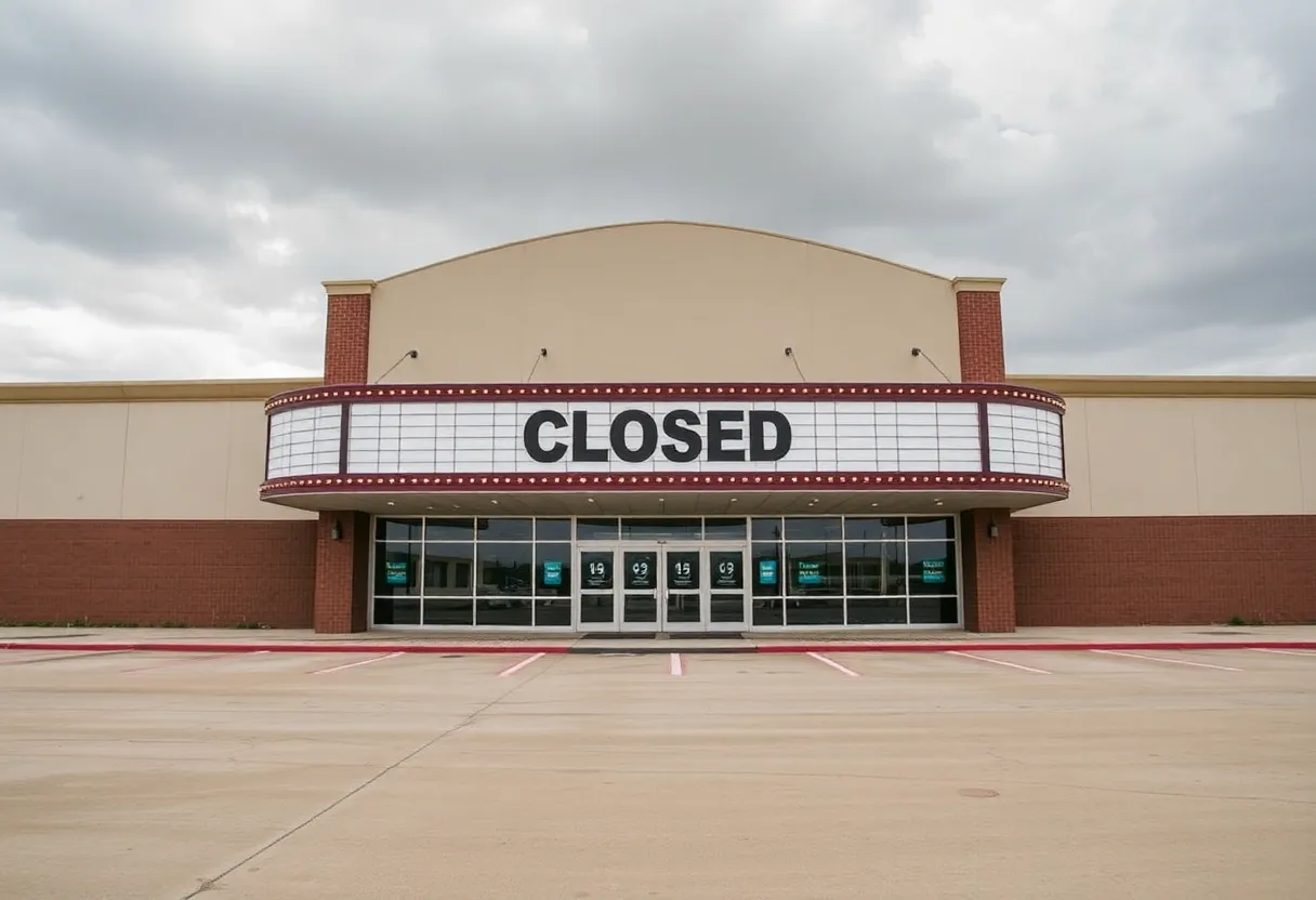 Closed Alamo Drafthouse theater in Katy, Texas.
